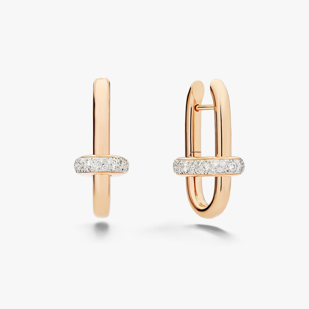 Pomellato Style Classic Cubic Zirconia 18K Gold-Plated Earrings