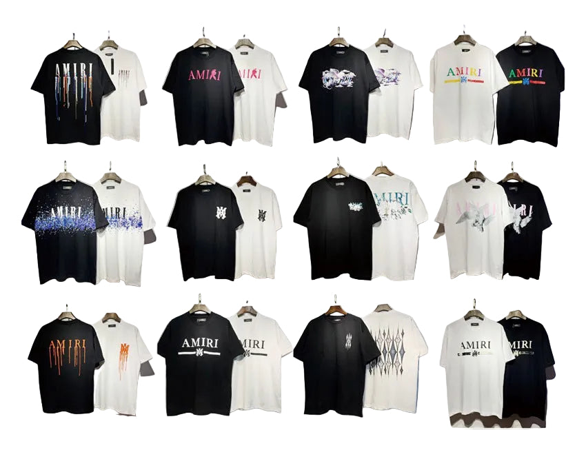 Amiri Multi‑Print Peace Dove Graffiti Oversized Tee Streetwear