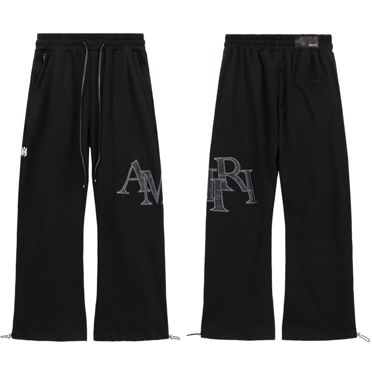 Amiri Patch Embroidery Letter Casual Wide Leg Pants Unisex