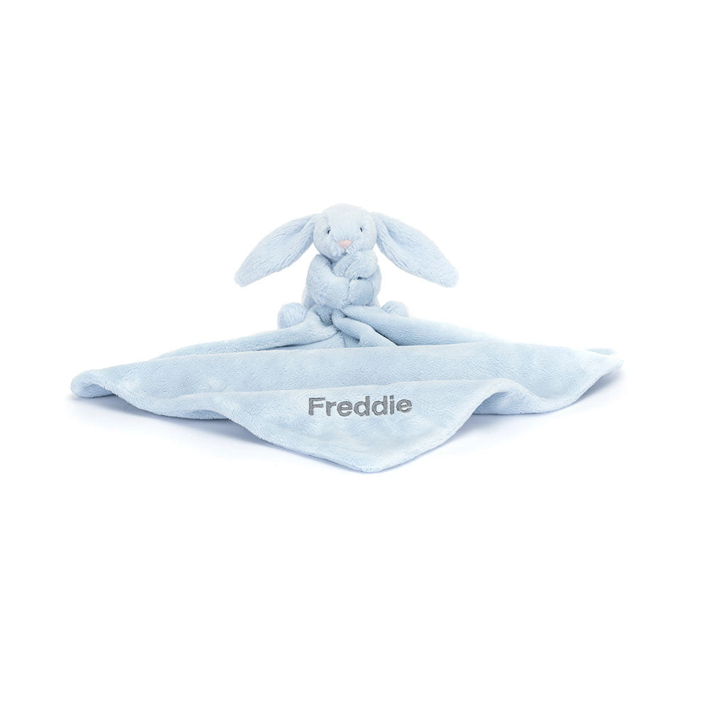 Personalized Bashful Blue Bunny Soother