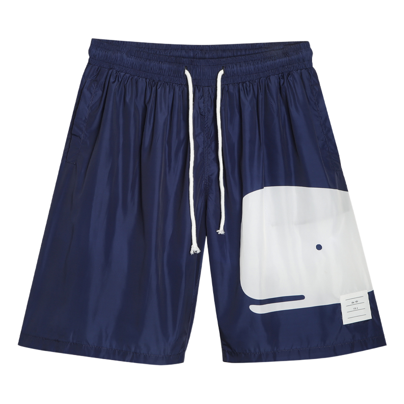 Thom Browne Style Whale Beach Sun Protection Shorts - Quick - Dry Swim Shorts