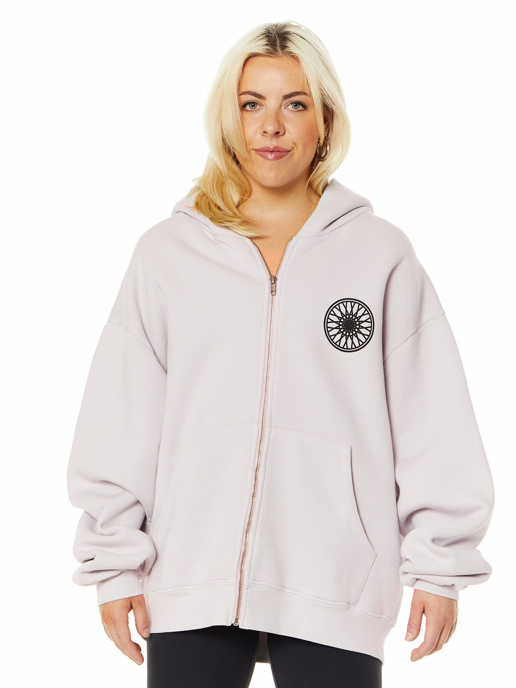 RAE ZIP FRONT HOODIE GREY