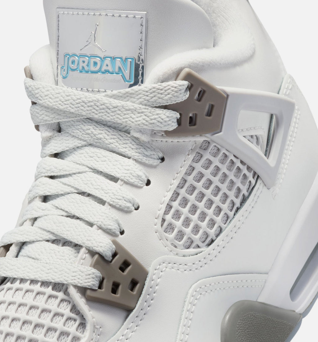 Air Jordan 4 Retro Blue Chill | Grade School Lifestyle Shoe | Photon Dust/Blue Chill/Flat Pewter/White/Blue Tint