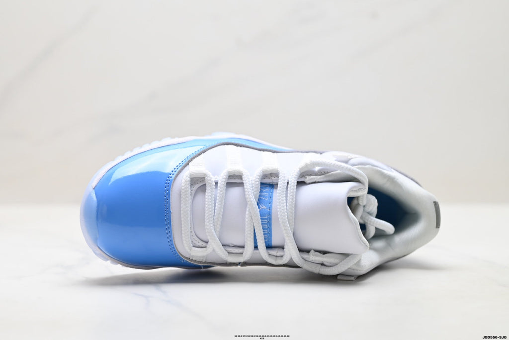 Air Jordan 11 Retro White and University Blue Unisex Sneakers Style 12