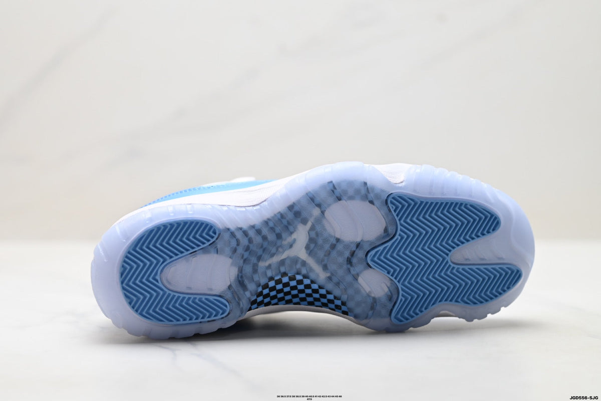 Air Jordan 11 Retro White and University Blue Unisex Sneakers Style 12