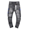 Purple Brand Gray Paint-Splatter Distressed Jeans