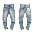 Purple Brand Light Blue Distressed Skinny Jeans