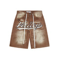 VALLEY Skittles Rhinestone Denim Shorts