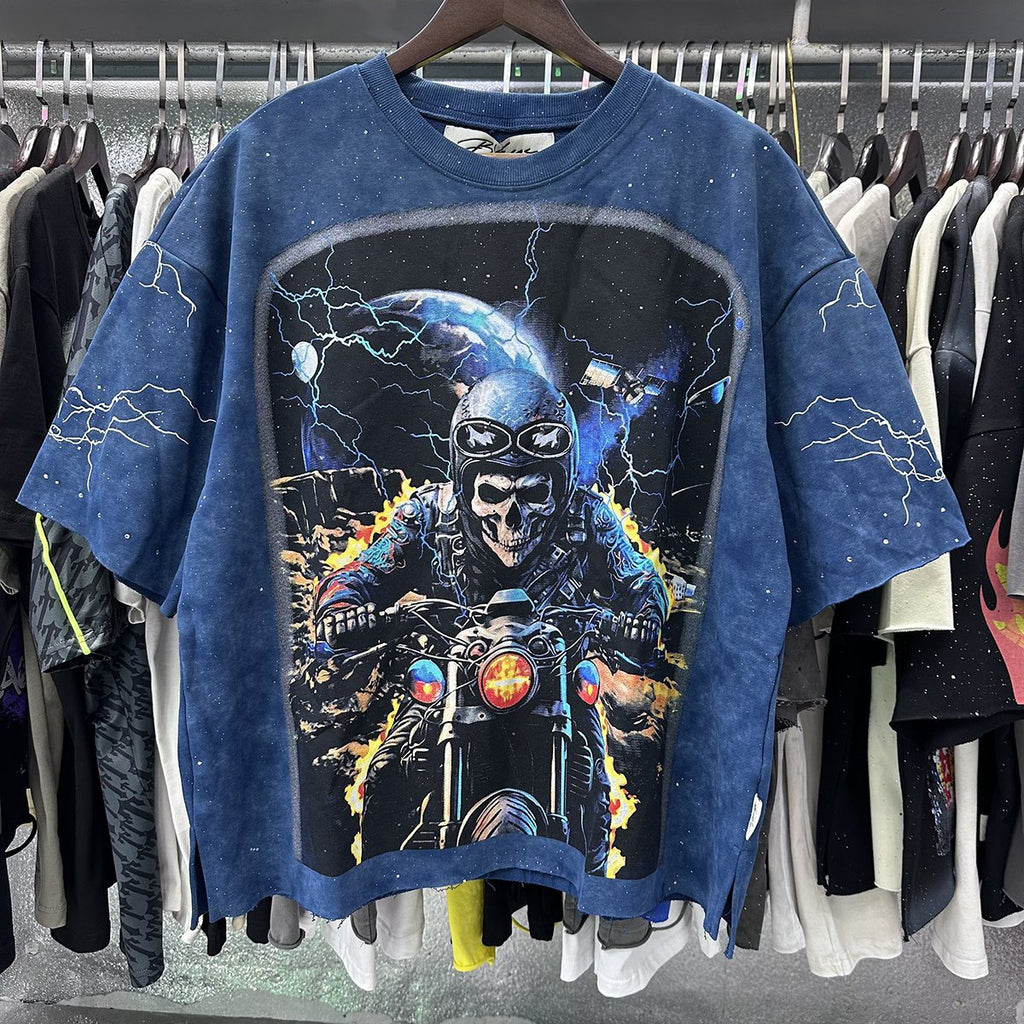 BKYS Revival Rider Skeleton Motorcycle Graphic T-Shirt