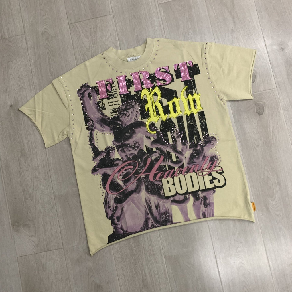 FIRST ROW Heavenly Bodies Rhinestone Crop T-Shirt