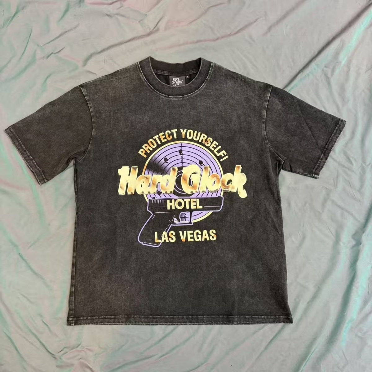 TRIPLE SEVENS Hard Glock Hotel Las Vegas Washed Graphic T-Shirt