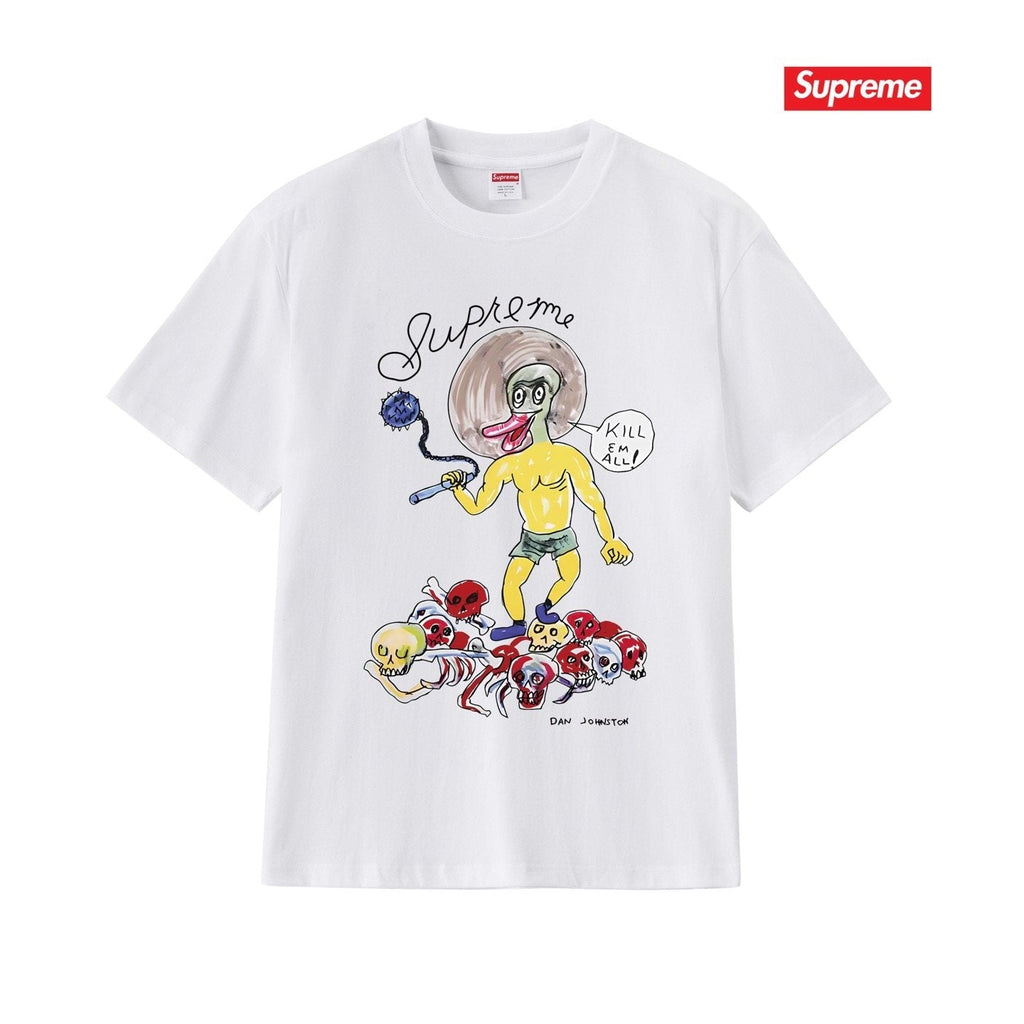 Supreme Cartoon Skull Graphic T-Shirt