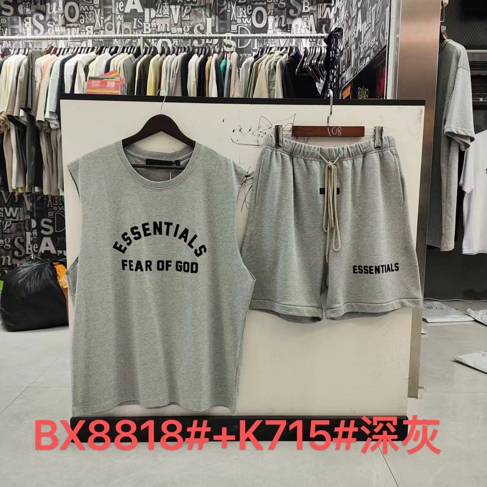 ESSENTIALS Graphic Sleeveless Top & Shorts Matching Set