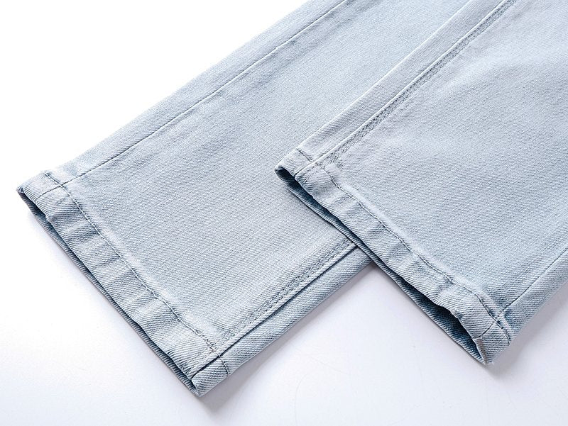 R+A Light Blue Washed Denim Jeans