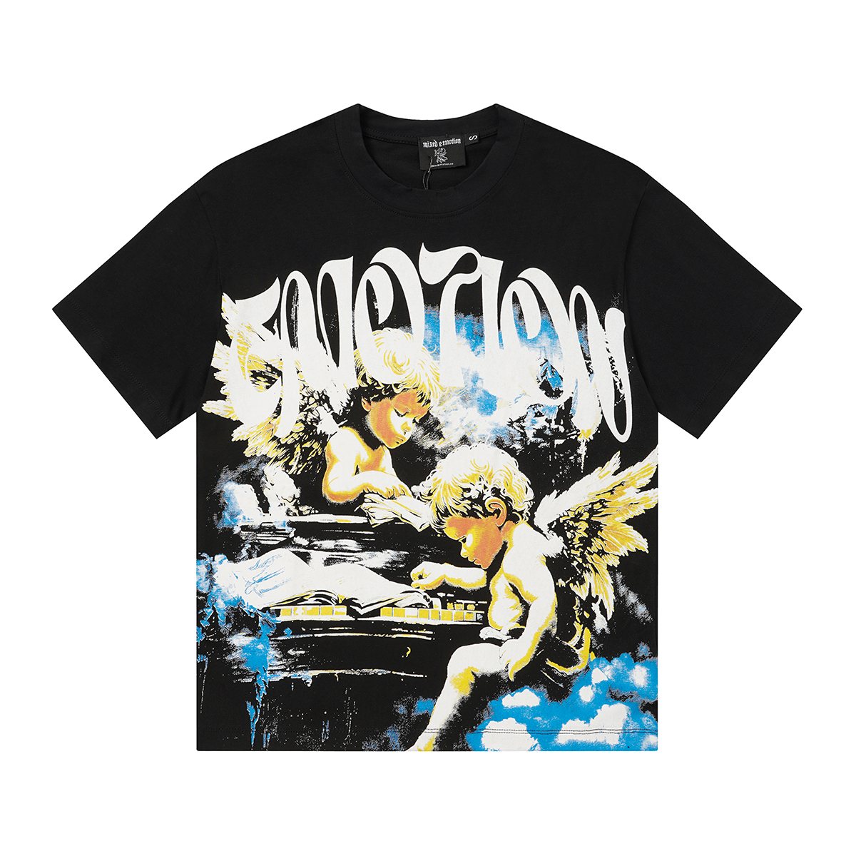 MIXED EMOTION Rhinestone Graphic Short-Sleeve T-Shirt