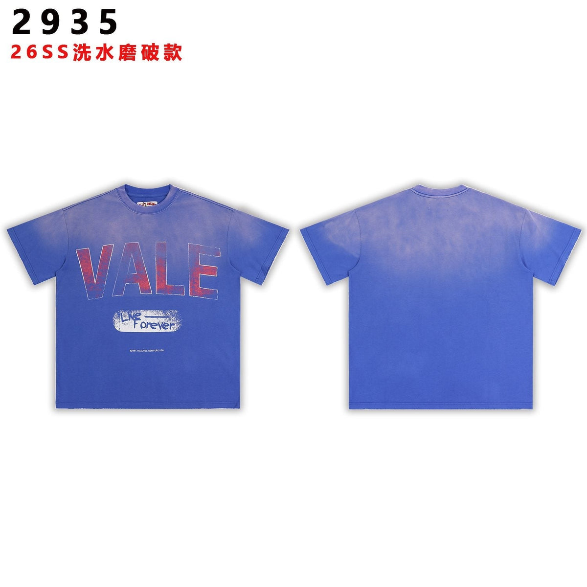 Valley Dreams Live Forever Distressed Graphic T-Shirt