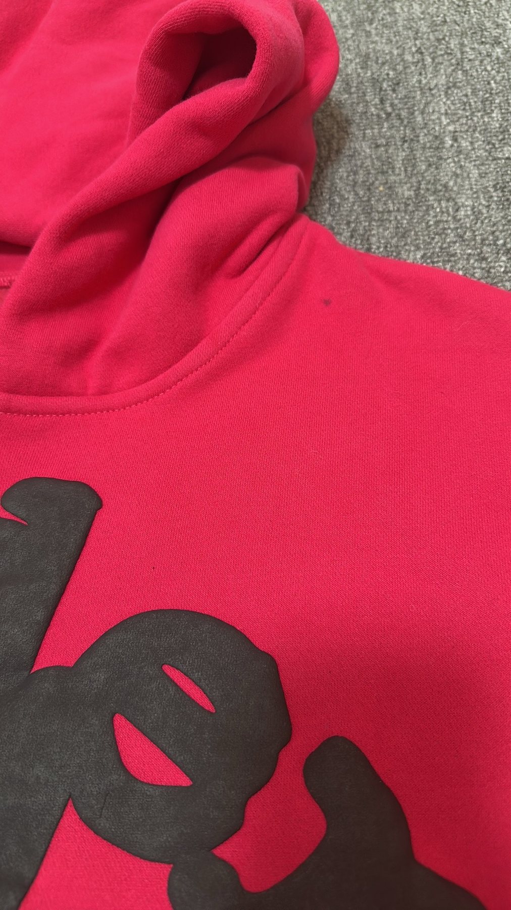 Sp5der Red Graphic Zip Hoodie