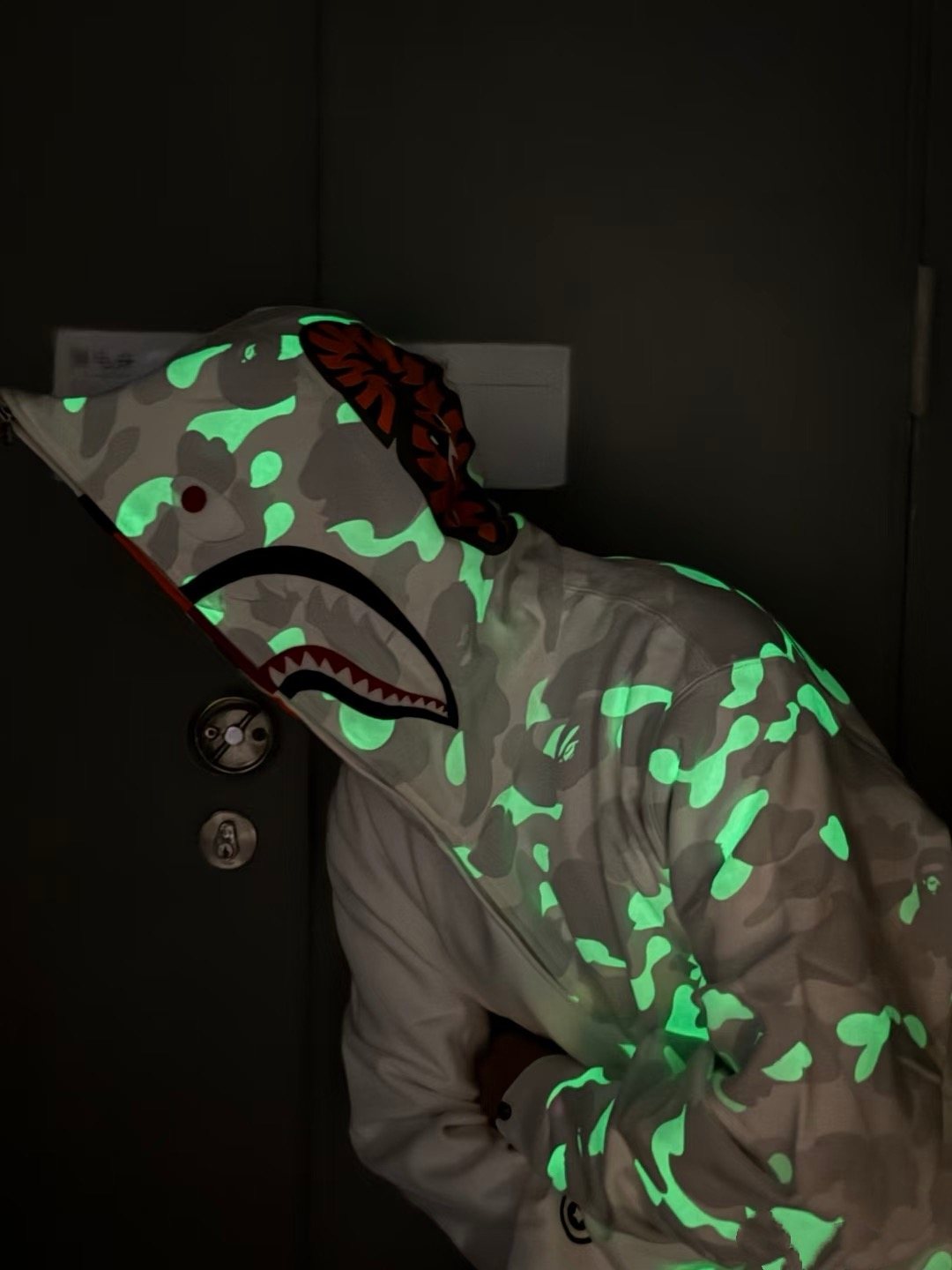 BAPE Shark Glow Camo Full-Zip Hoodie