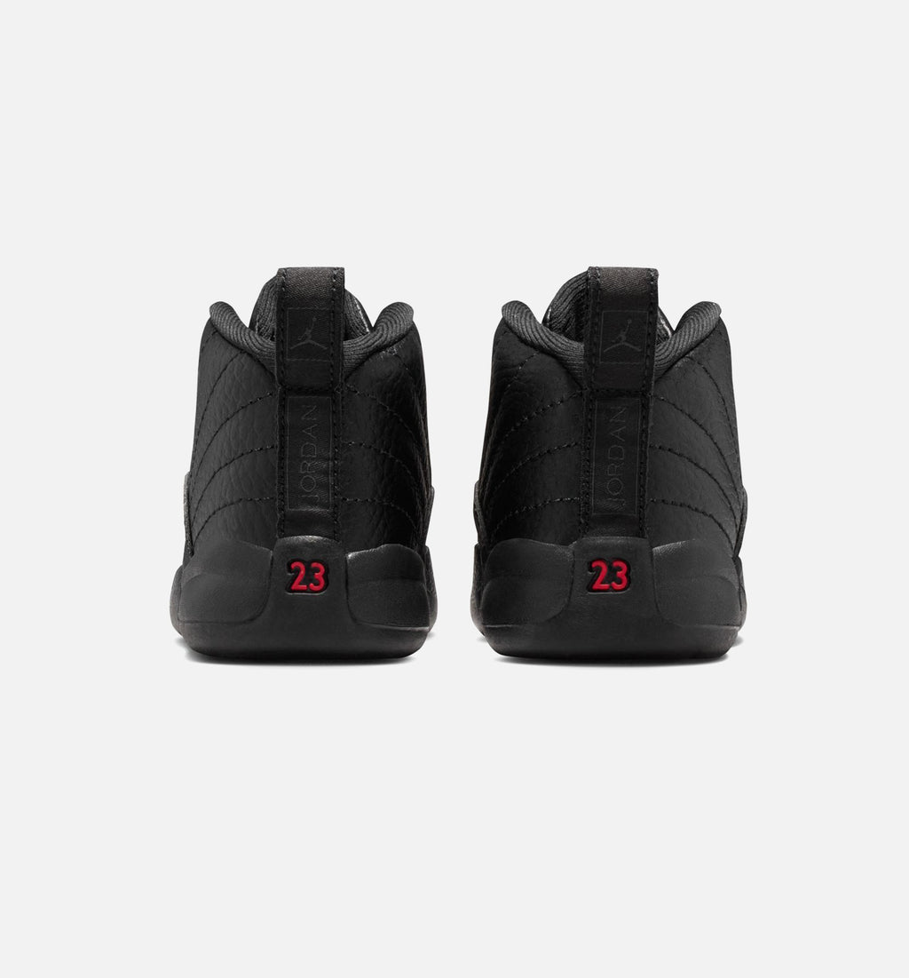 Air Jordan 12 Retro "Bloodline" Infant/Toddler Shoe – Black/Varsity Red