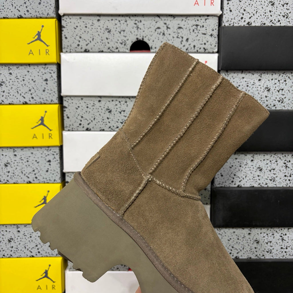 UGG Classic Quilted Platform Boot – Women's Mid-Height Suede Boot in Hickory