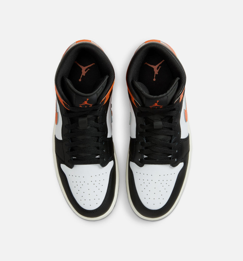 Air Jordan 1 Mid Men's Lifestyle Shoes - Starfish / White / Sail / Black