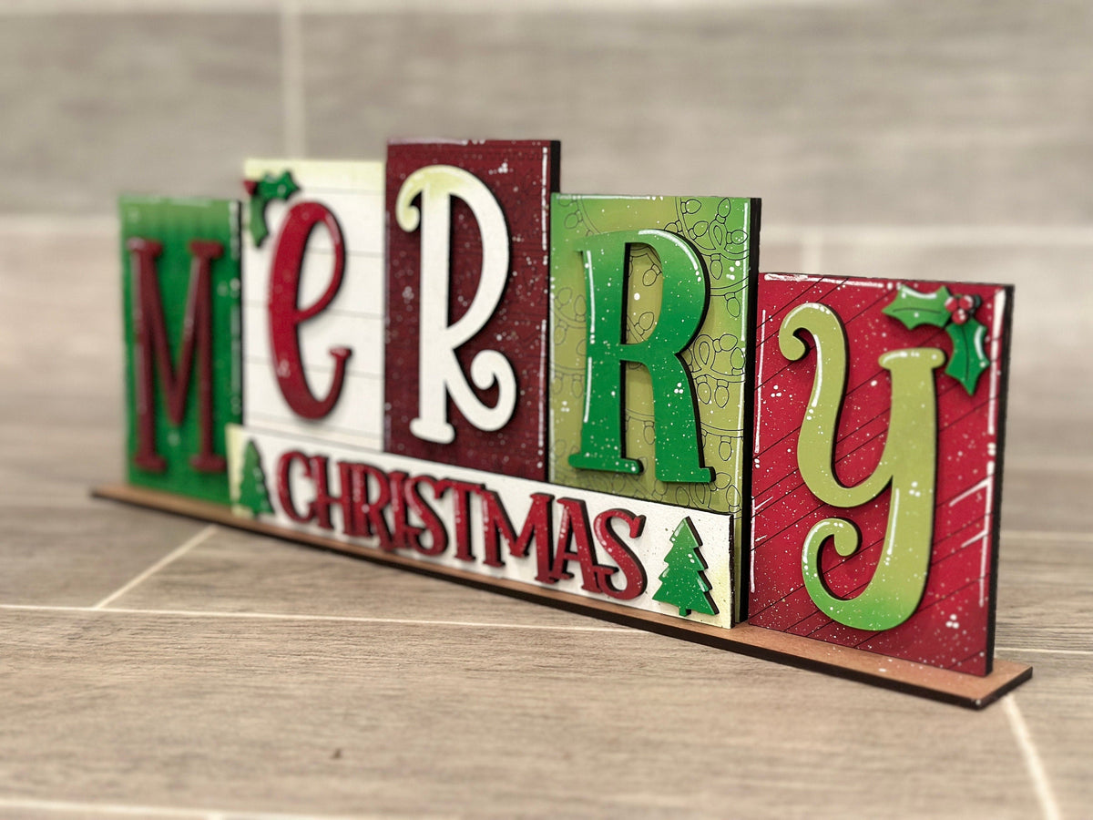 Thanksgiving Christmas Standing Reversible File SVG, Tiered Tray, Pumpkin, Autumn, Glowforge, LuckyHeartDesignsCo