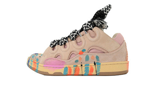 Lanvin Leather Curb Pink Graffiti