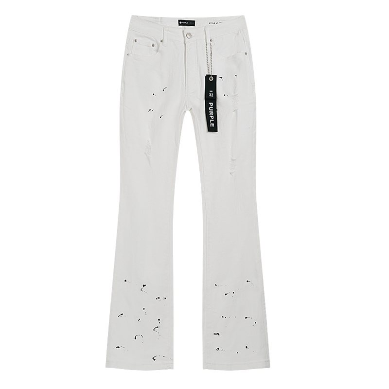 Purple Brand Paint-Splatter Denim Jeans