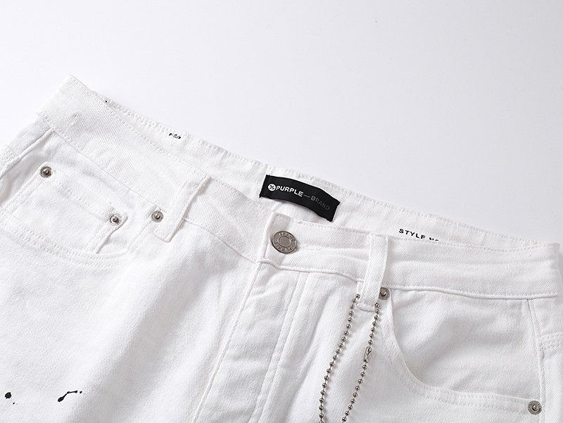 Purple Brand Paint-Splatter Denim Jeans