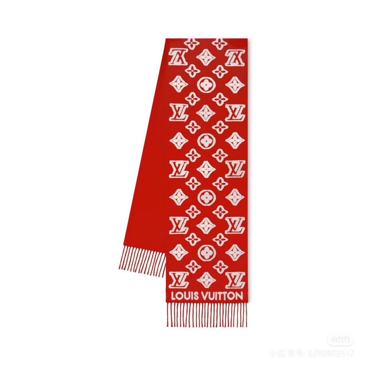 Louis Vuitton Style Monogram Knit Scarf