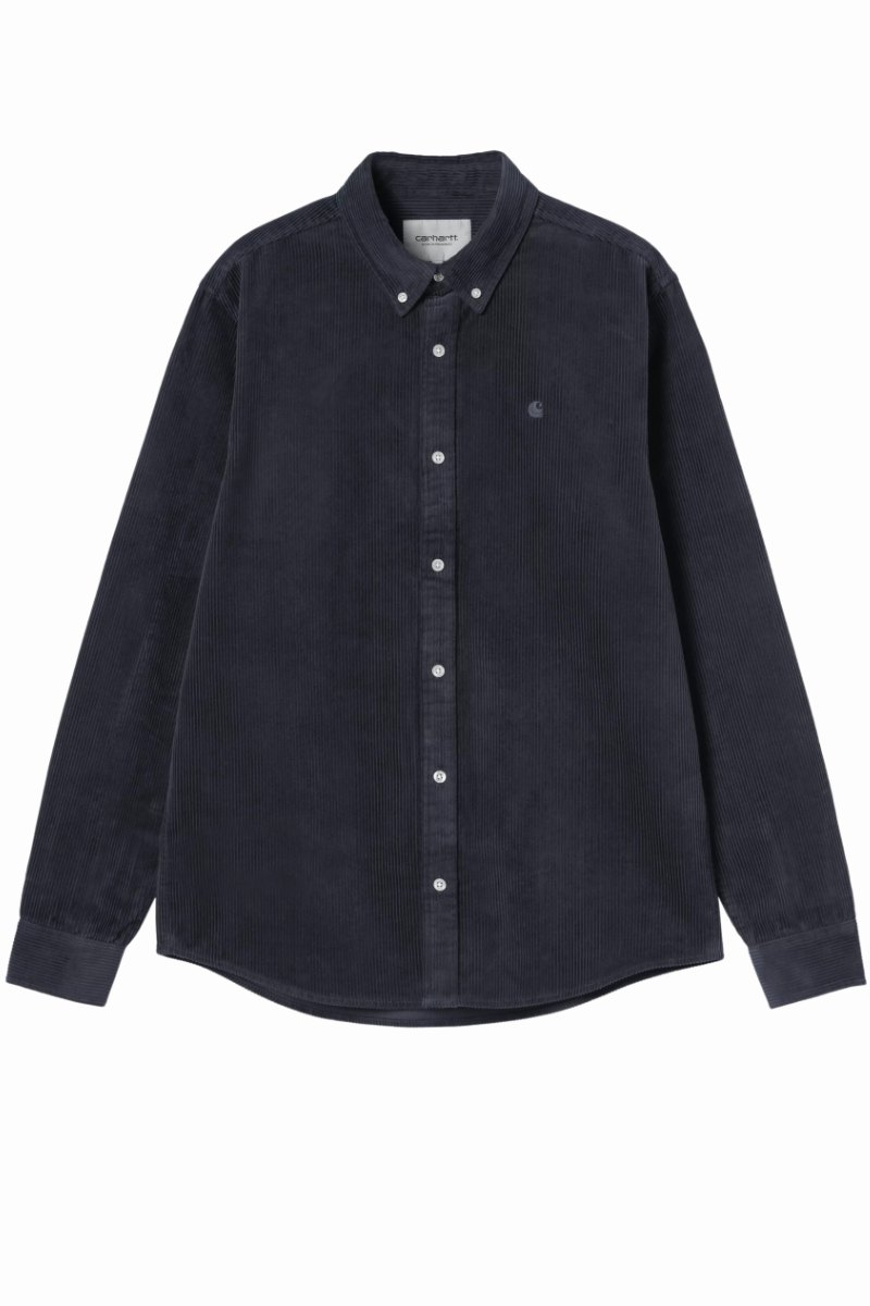 CARHARTT WIP L/S MADISON CORD SHIRT dark Navy