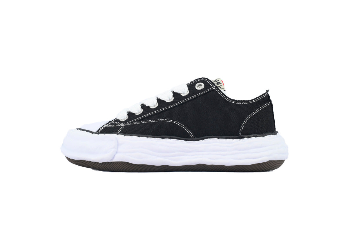 Maison Mihara Yasuhiro Peterson Original Sole Canvas Low Black White NO.801 A11FW702