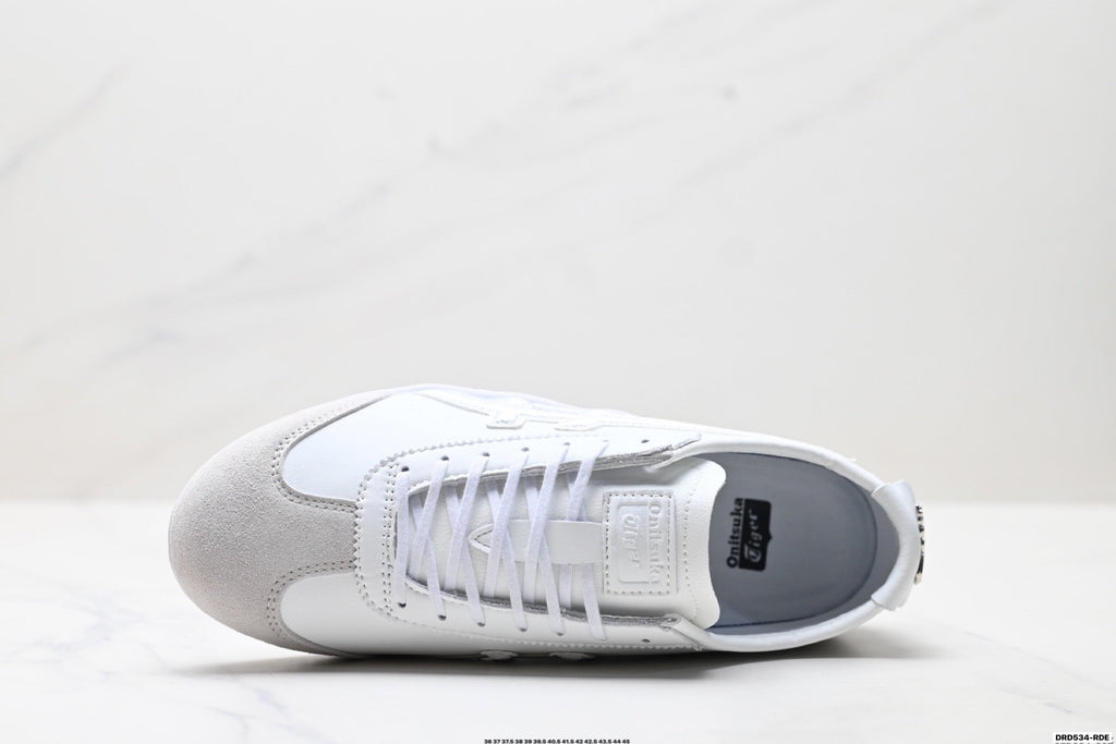 Onitsuka Tiger Low Profile Runner White Tonal Unisex Shoes Style 35
