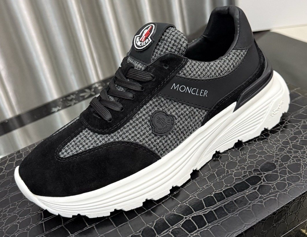 Moncler Mesh-Panel Chunky Sole Sneakers