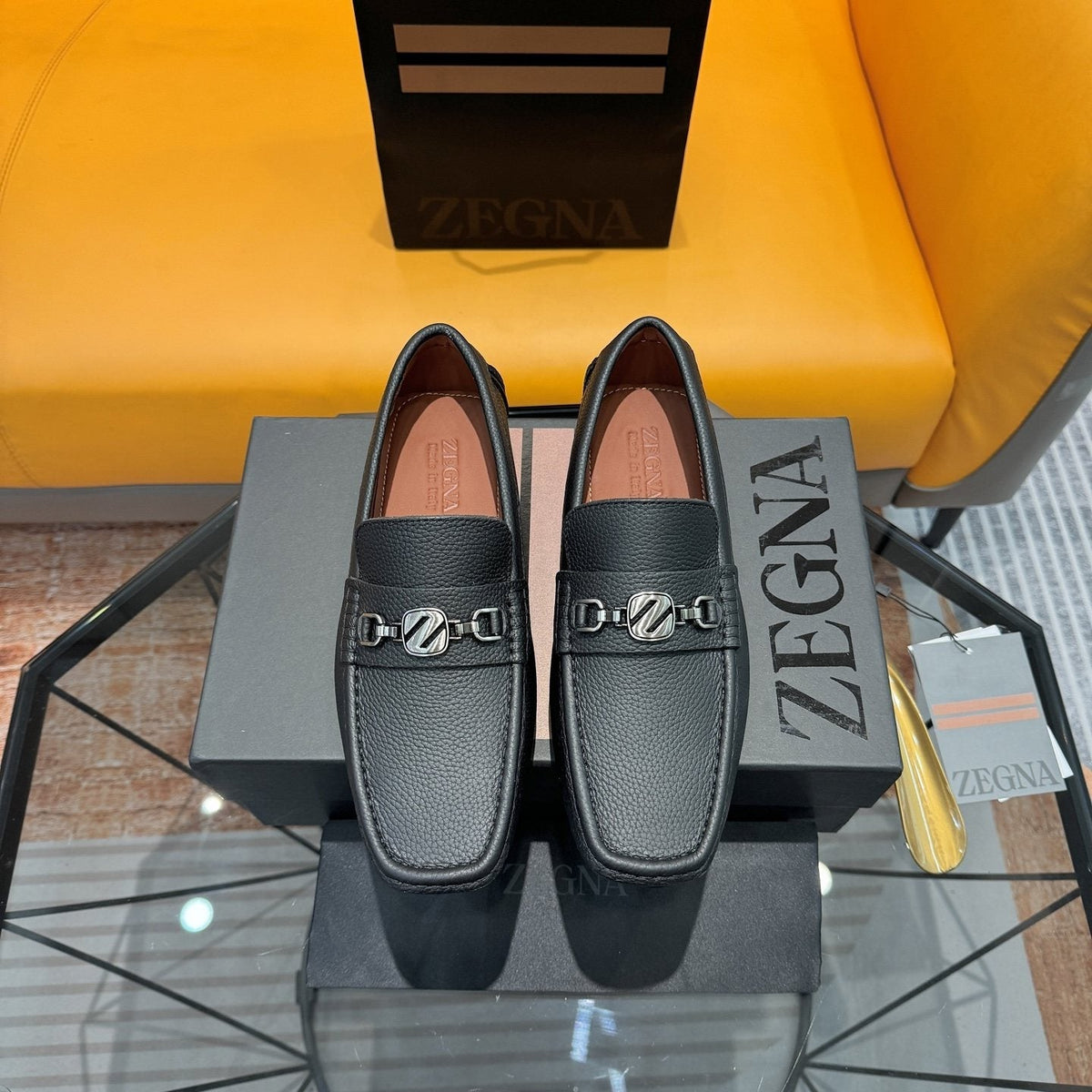 Zegna Men's Black Bit Driving Loafers