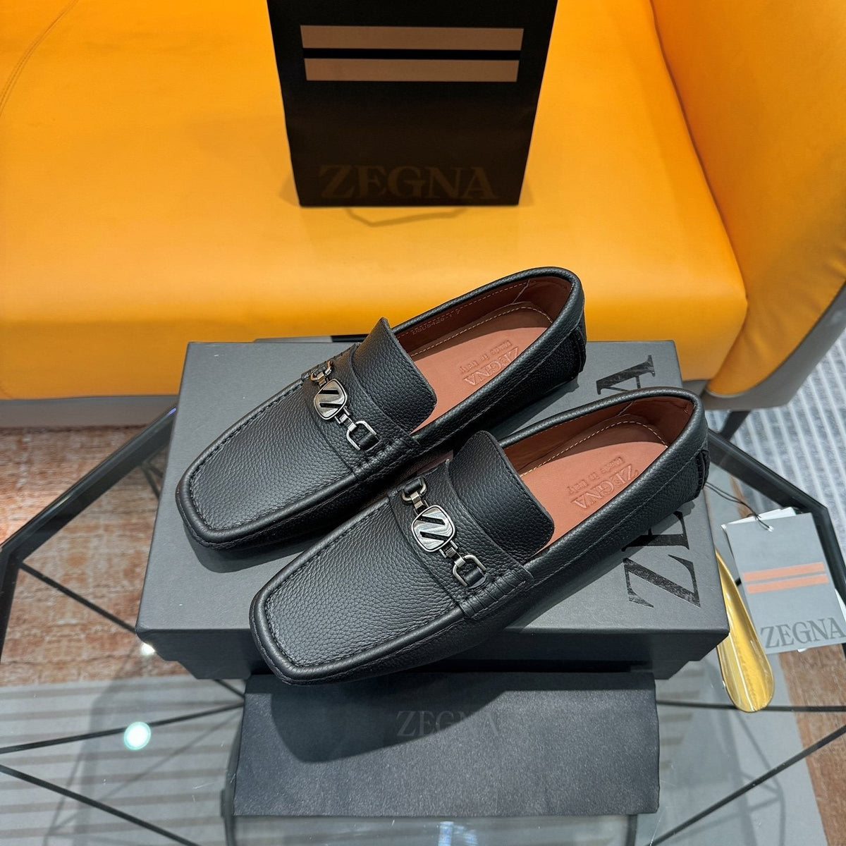 Zegna Men's Black Bit Driving Loafers