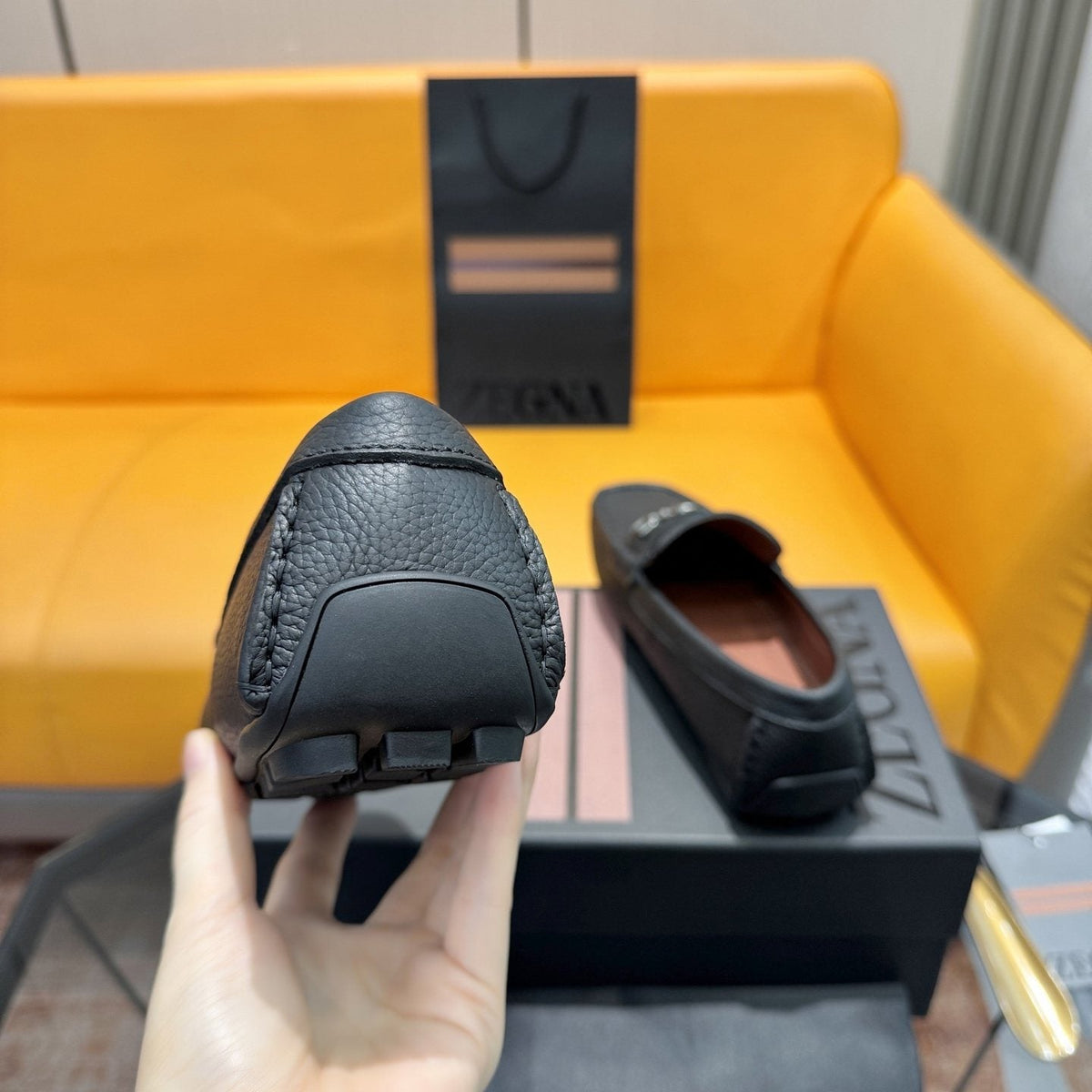 Zegna Men's Black Bit Driving Loafers