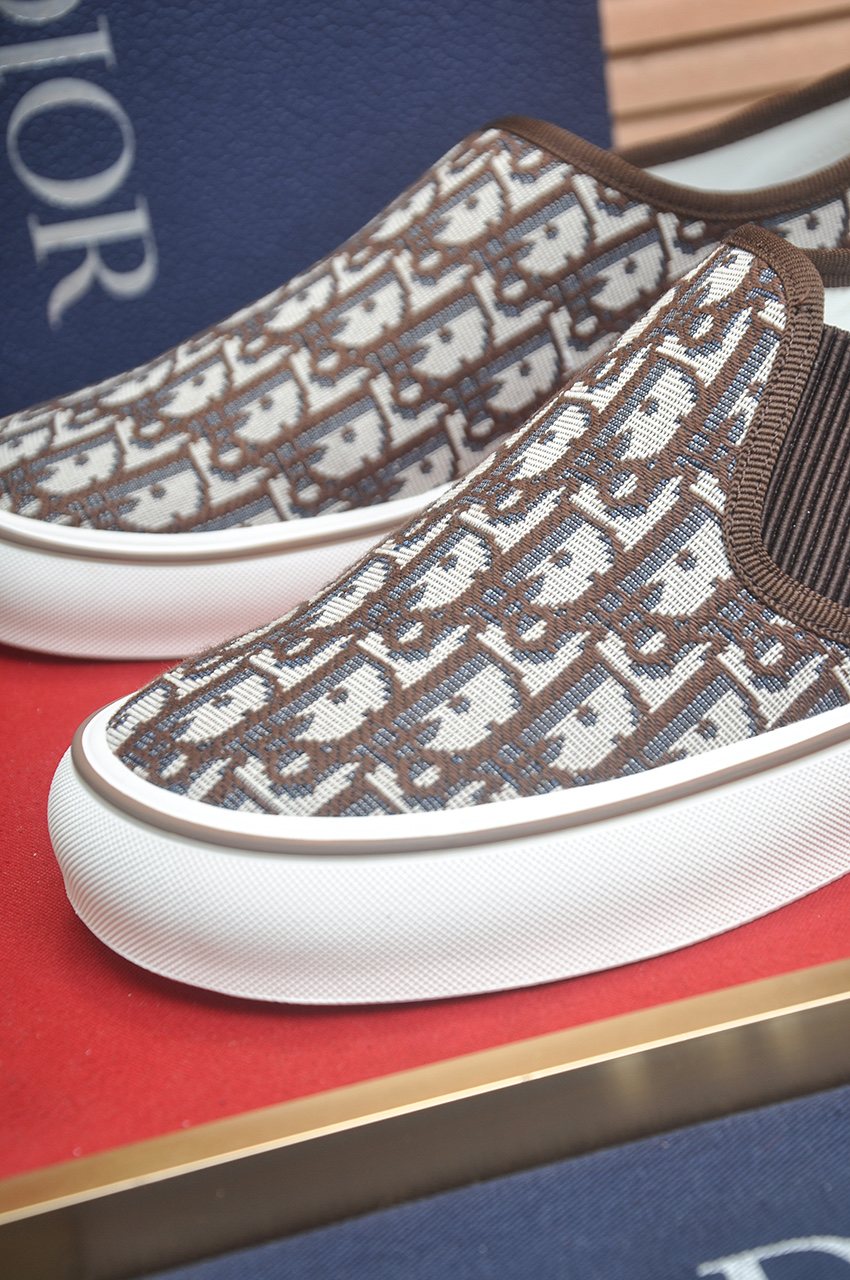 Dior Patterned Slip-On Shoes