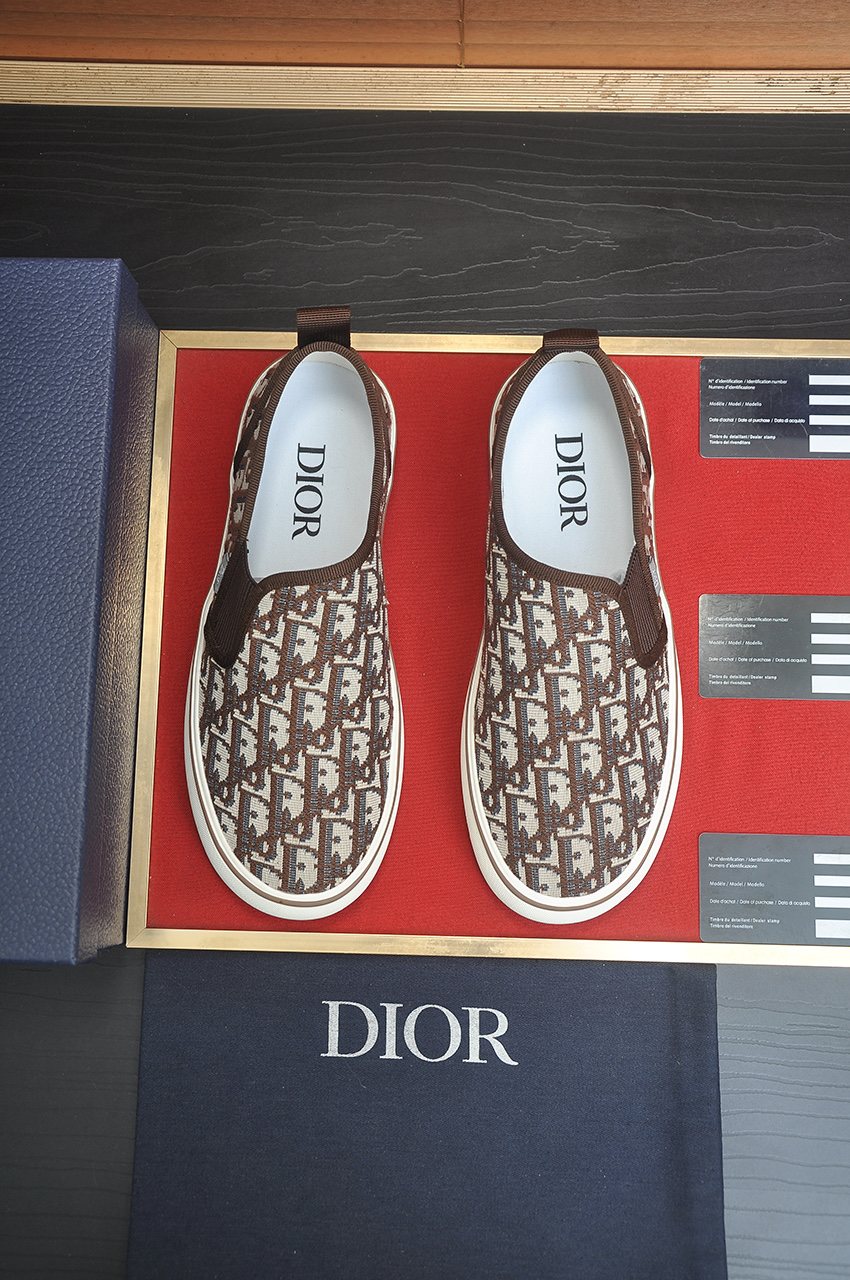 Dior Patterned Slip-On Shoes