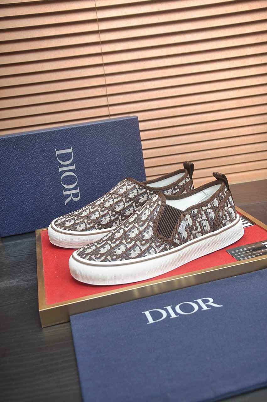 Dior Patterned Slip-On Shoes
