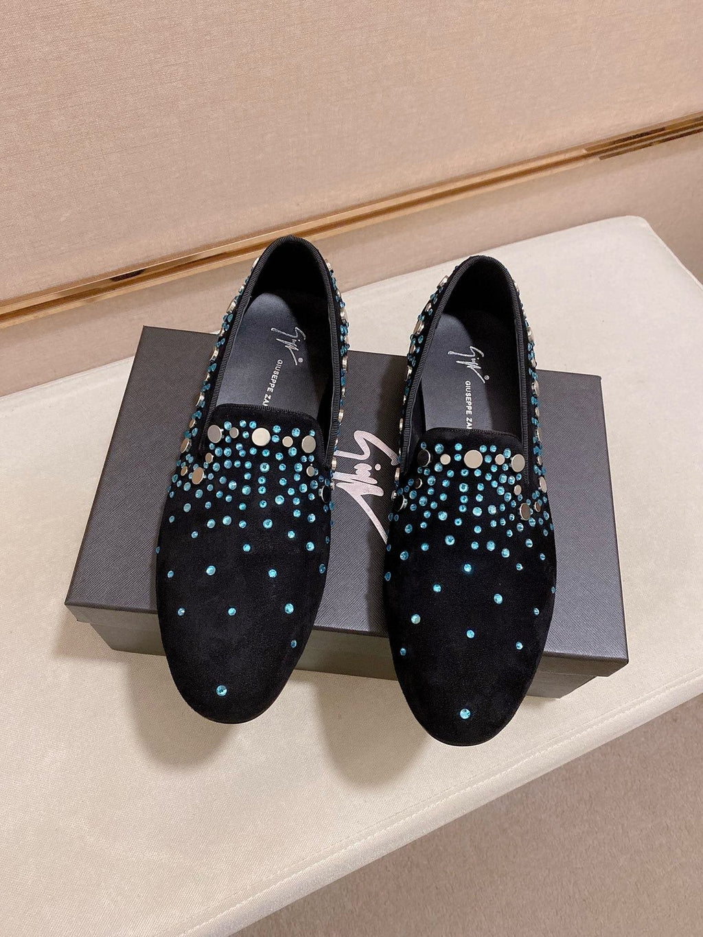 Giuseppe Zanotti Men's Rhinestone Slip-On Loafers
