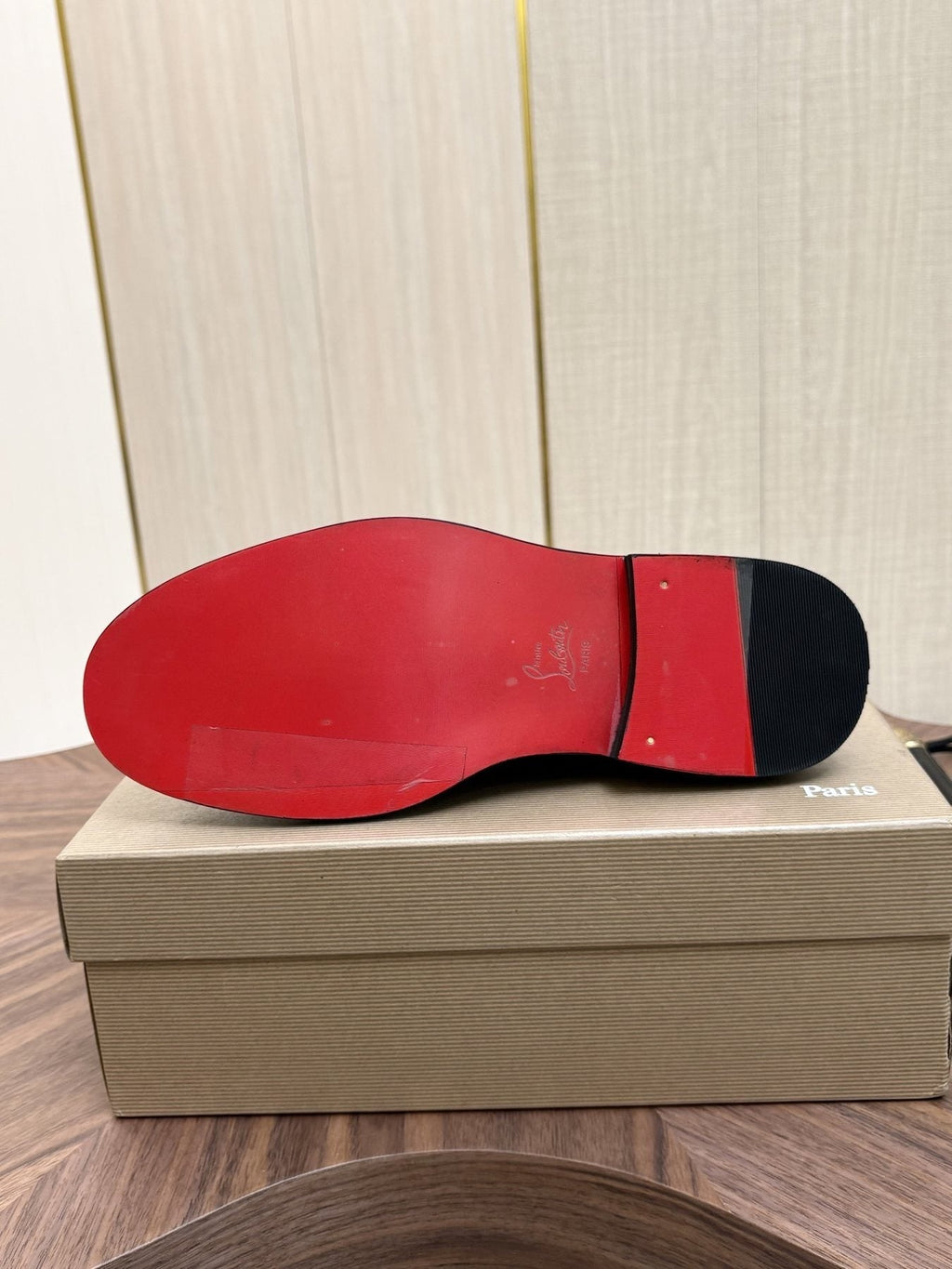 Christian Louboutin Black Glossy Buckle Dress Shoes