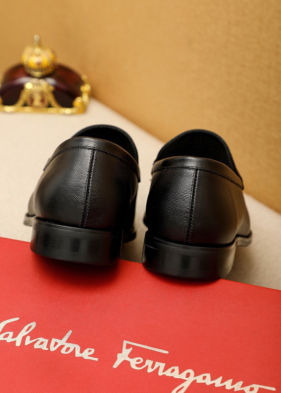 Ferragamo Black Bit Loafers - Leather Lining