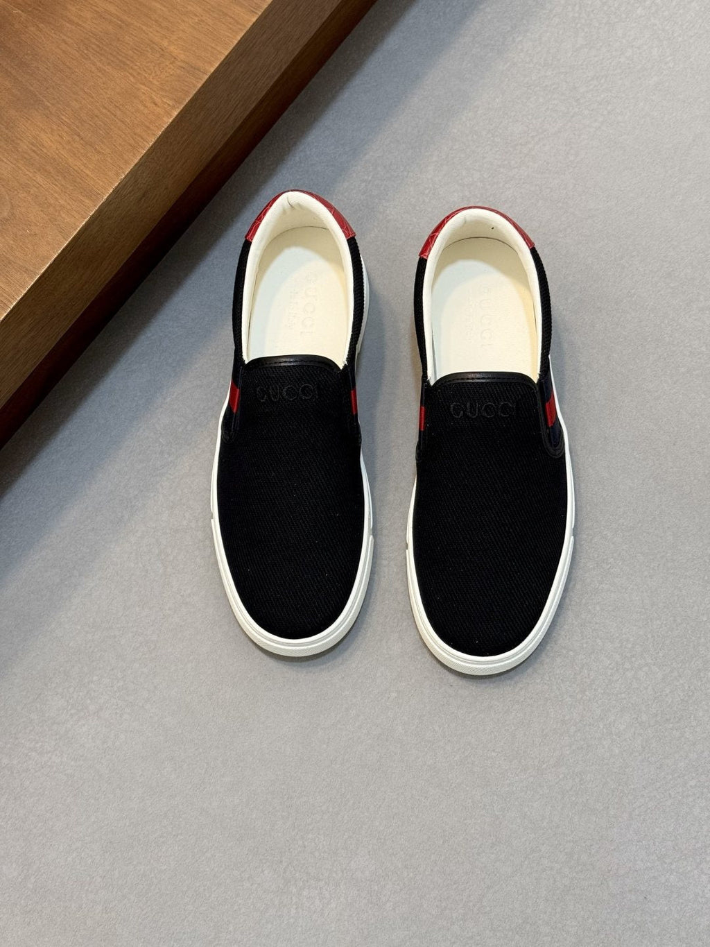 Gucci Web Stripe Slip-On Sneakers