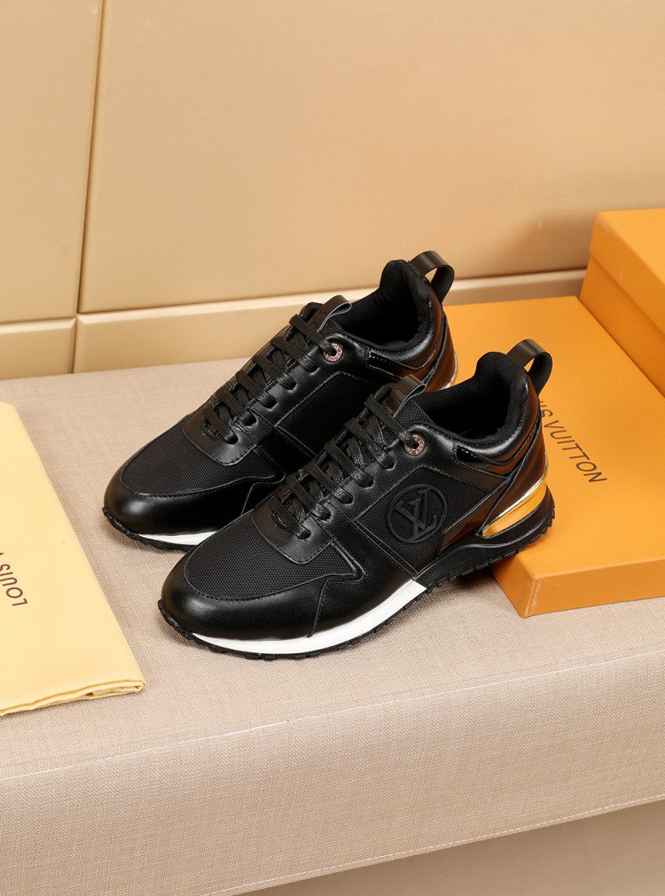 Louis Vuitton Black Gold Accent Sneakers