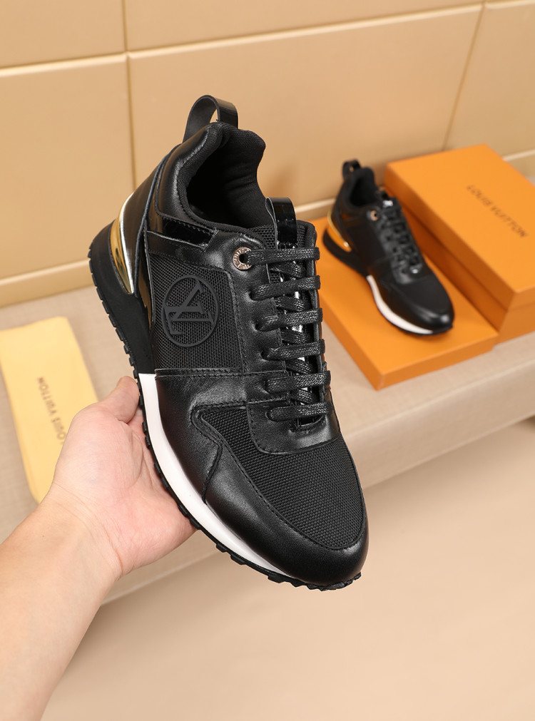 Louis Vuitton Black Gold Accent Sneakers