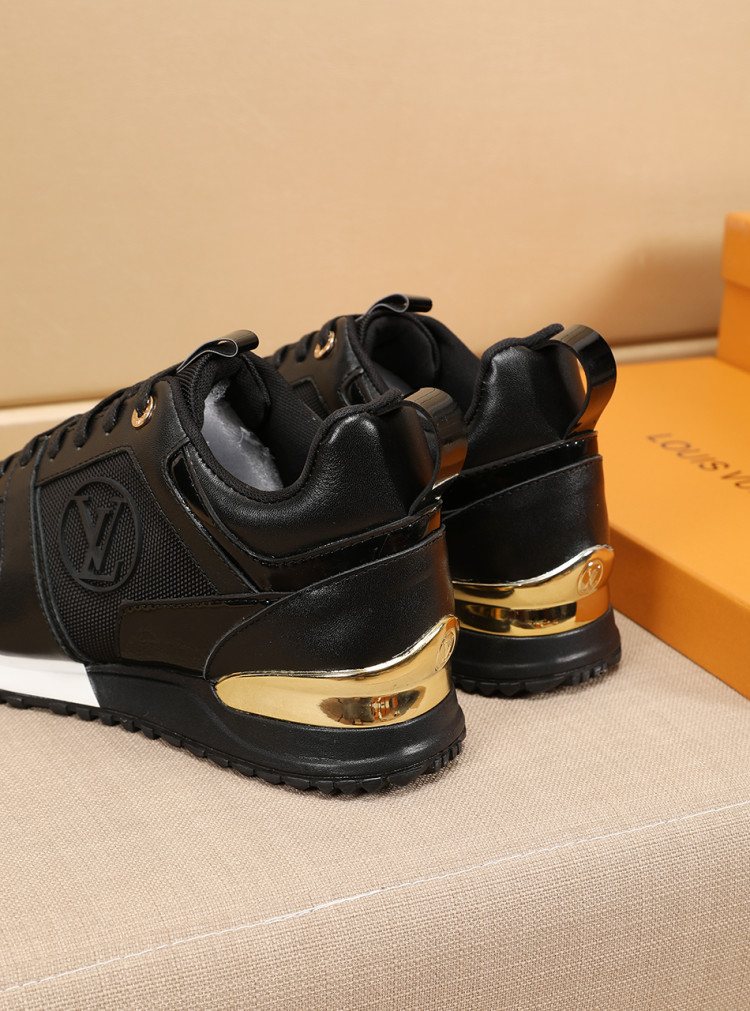 Louis Vuitton Black Gold Accent Sneakers