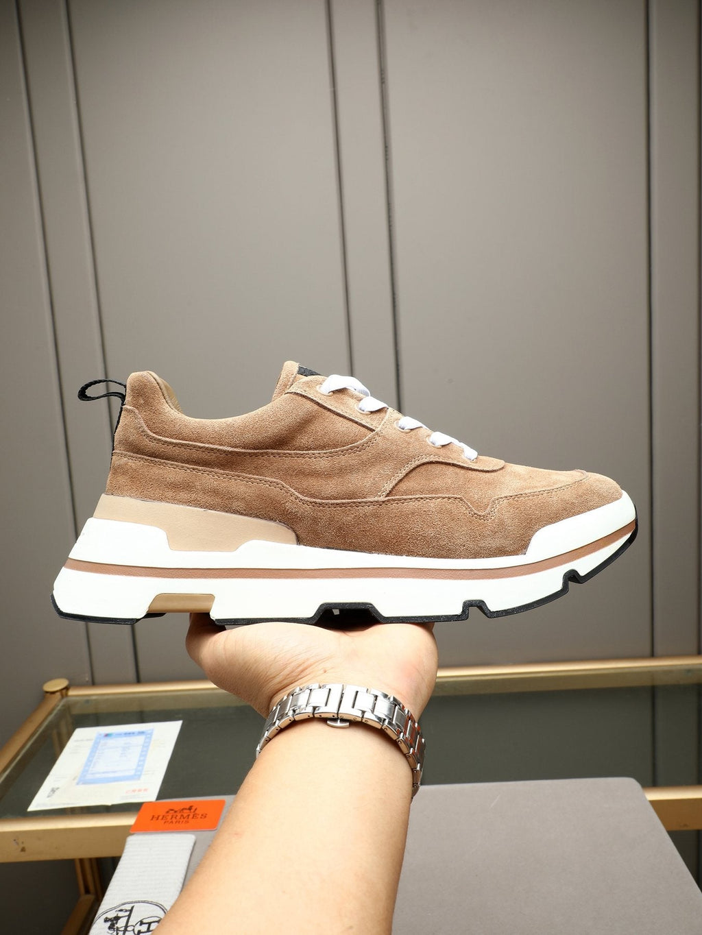 Hermès Layered-Sole Men's Sneakers