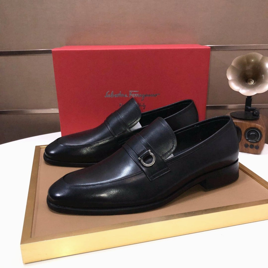 Ferragamo Buckle Slip-On Loafers