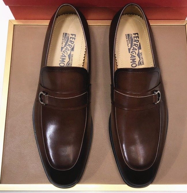 Ferragamo Buckle Slip-On Loafers